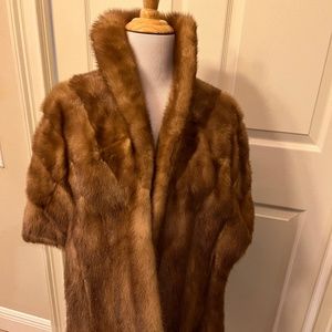 Vintage Elegant Fur Stole handmade, 50s? 60s? likely mink